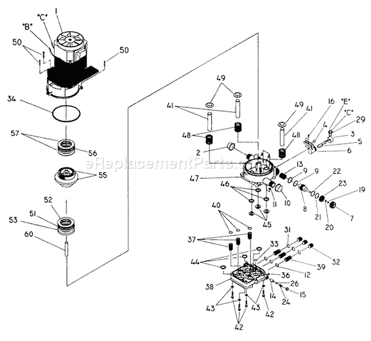 Page B Diagram and Parts List for 1197-1  Briggs and Stratton Pressure Washer